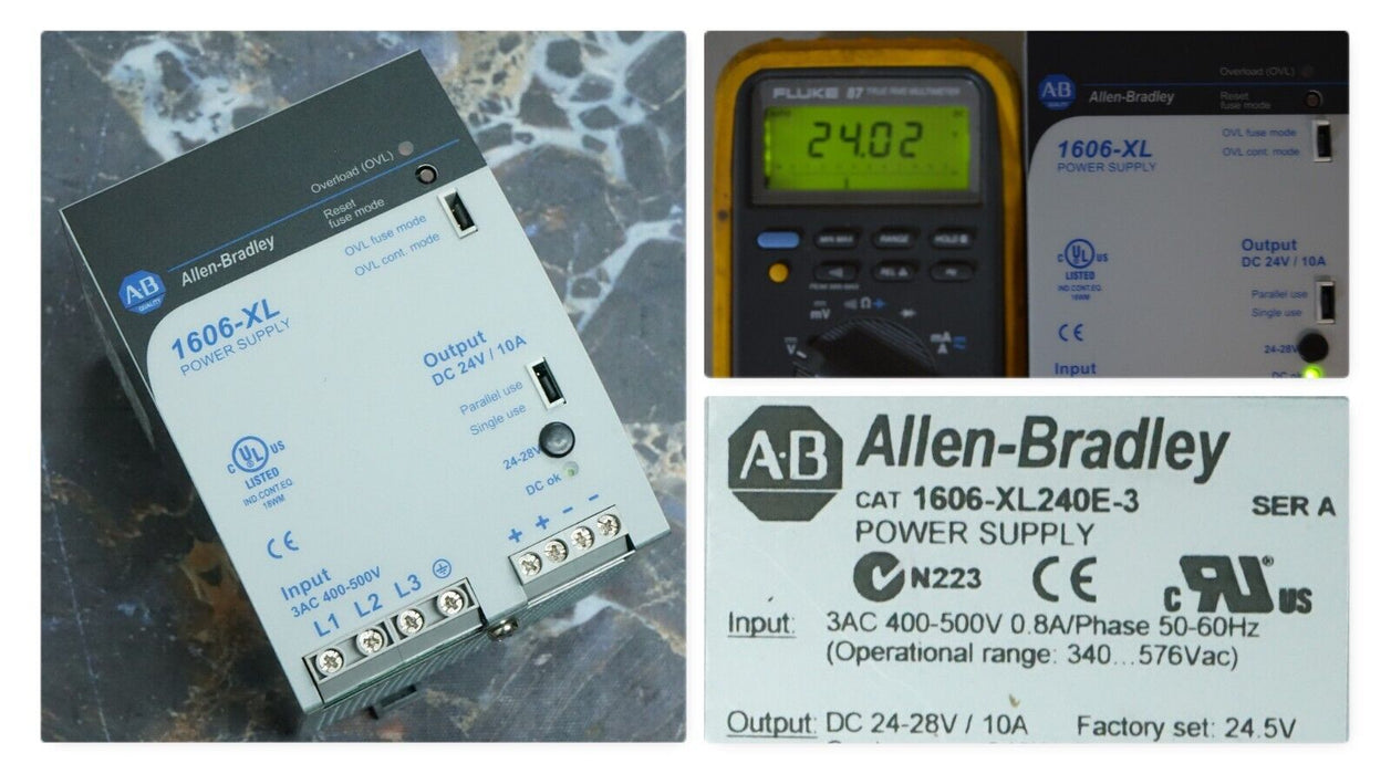 Allen-Bradley 1606-XL DC Power Supply 1606-XL240E-3 Ser. A 240W