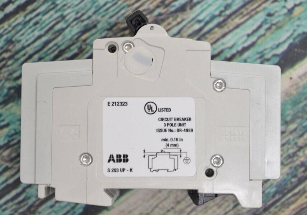 (2) ABB S 203 UP-K 10 A 480/277 V 50/60 HZ 3 P CIRCUIT BREAKER