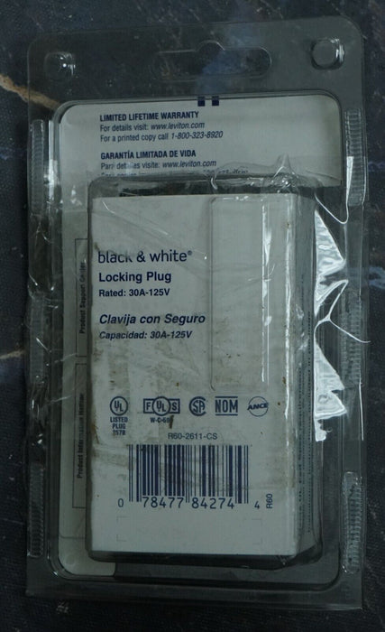 LEVITON Plus Pro 30AMP 125V Locking Plug Industrial Grade 2611-CS