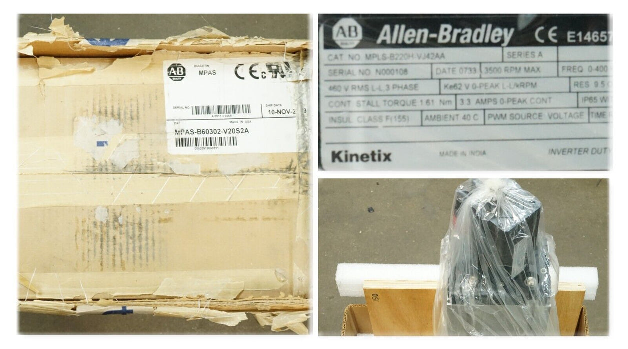 New Open Box Allen-Bradley MPAS-B60302-V20S2A LIN STG CVR 82091985072