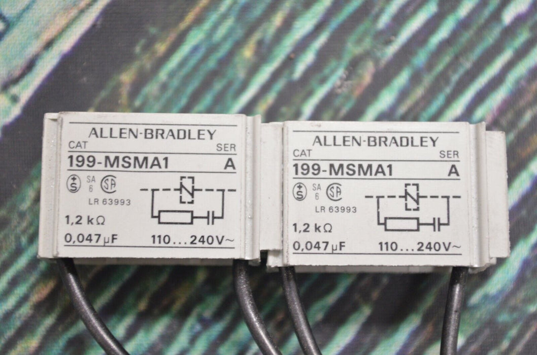 LOT OF 2 Allen Bradley 199-MSMA1 Ser A Surge Suppressor RC 110-240v 199MSMA1