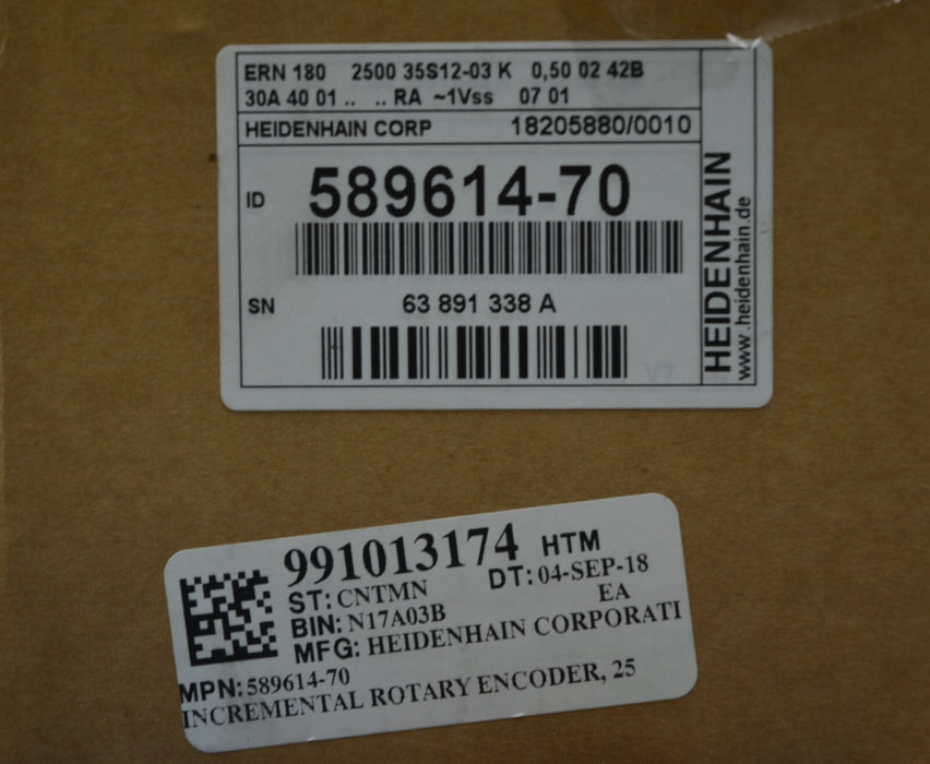 Heidenhain Corporation Incremental Rotary Encoder 30Amp 5V (+-10 %) ID:589614-70