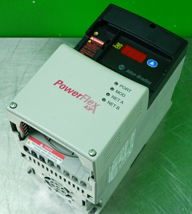 Low Hours Allen-Bradley Powerflex 40P 22D-D1P4N104 1/2HP Tested Good FRN:3.01