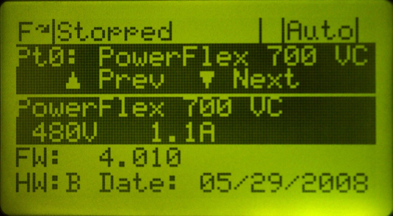 Allen-Bradley 20BD1P1A0AYNAND0 PowerFlex 700 1/2 HP Tested Good FRN: 4.010