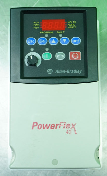 Allen-Bradley 22B-D1P4H204 PowerFlex 40 0.5HP 3Ph FRN 6.01 Tested Good