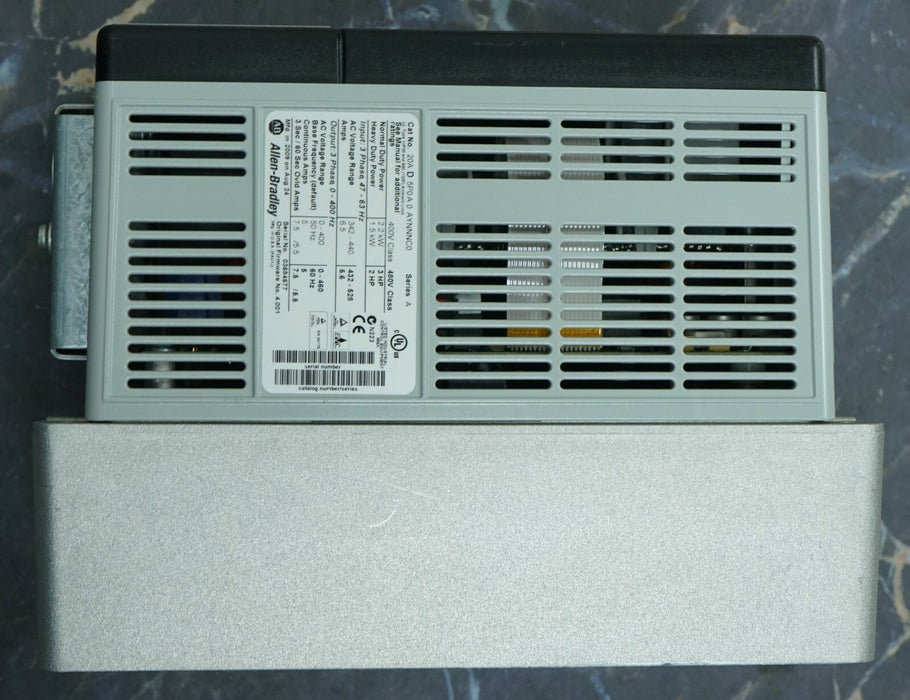Low Hr Allen-Bradley PowerFlex 70 3HP 20AD5P0A0AYNNNC0 Series A Tested FRN:4.001