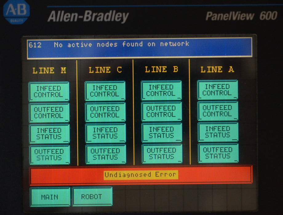 ALLEN BRADLEY 2711-T6C9L1 /B FRN-4.46 PANELVIEW 600 6" TOUCHSCREEN