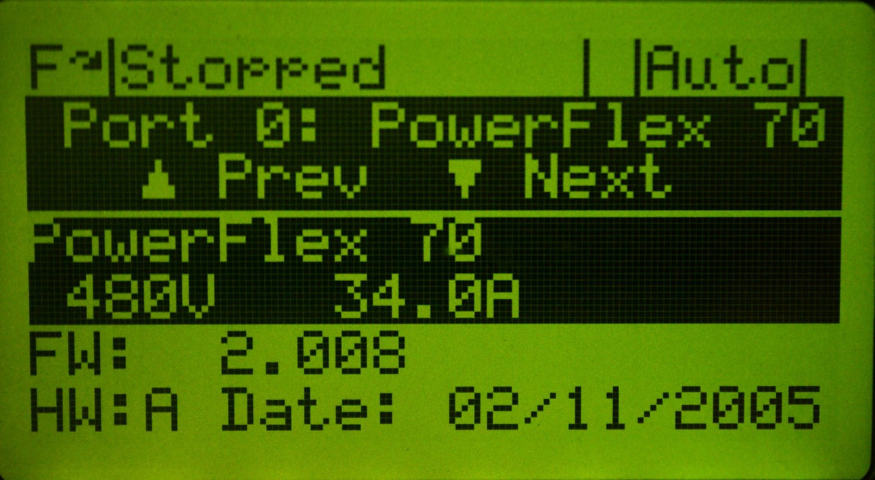 Allen-Bradley 20AD034A1AYNANNN 25HP 480V Powerflex 70 FRN: 2.008 Tested Good