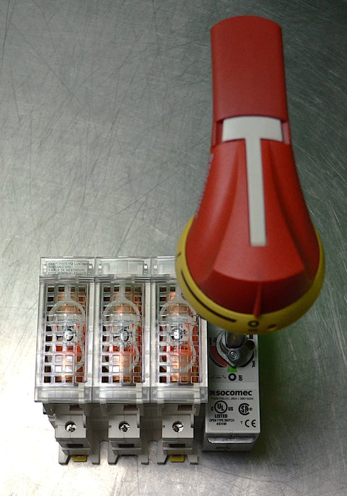 Socomec J60A 38613005 FUSERBLOC Disconnect Switch 60A 600V Class J 3P with Fuses