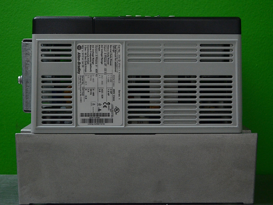 Allen-Bradley 20AD3P4A3AYNNNC0 PowerFlex 70 2HP/1.5kW 480VAC Series Tested Good
