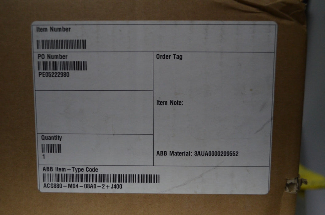New ABB ACS880-M04-08A0-2+J400 2HP 230V 1.5Kw 3P VFD Compact Industrial AC Drive