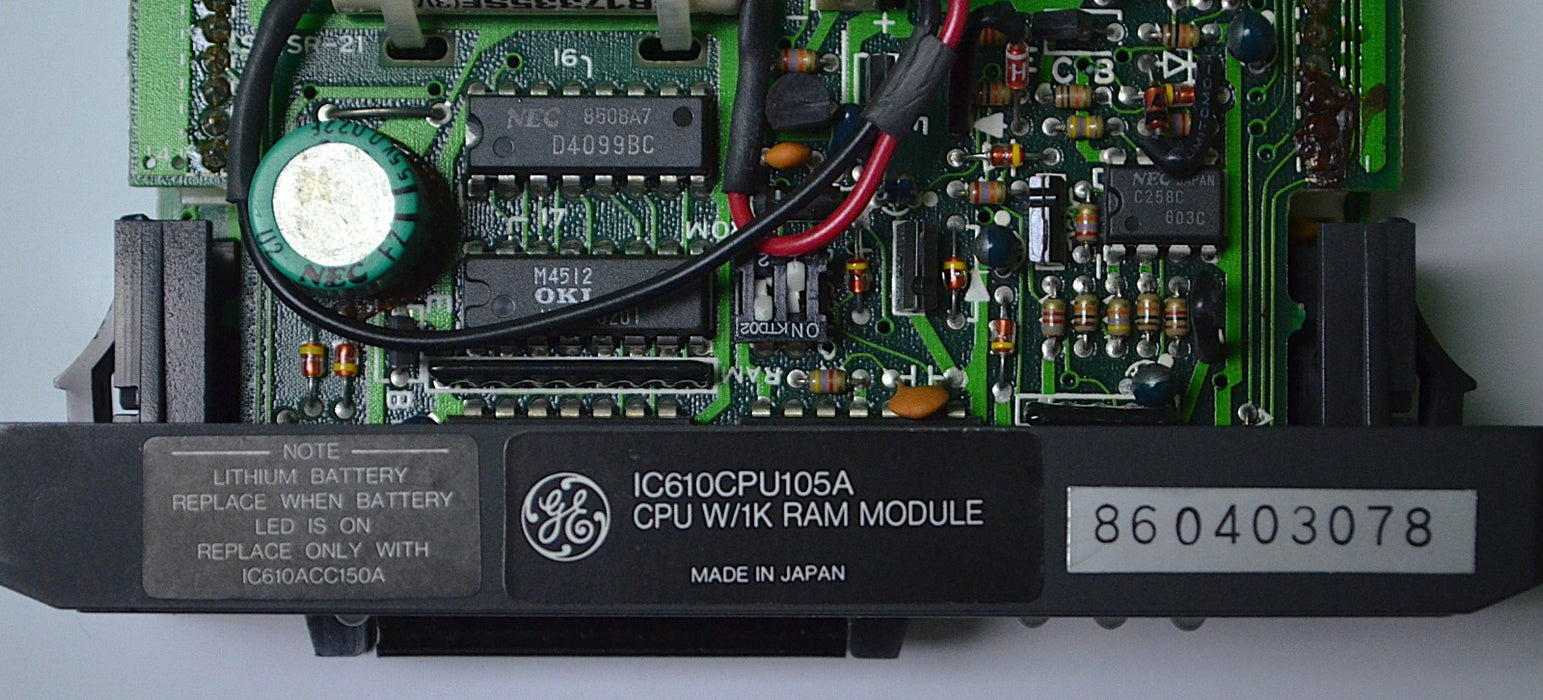 GE Fanuc IC610CPU105C CPU W/1K RAM Module Programmable Controller S#RP6A (Japan)
