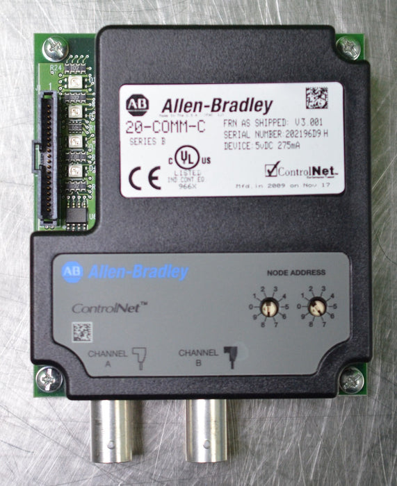 Allen Bradley 20-COMM-C ControlNet Adapter Series B Firmware Ver. 3.001