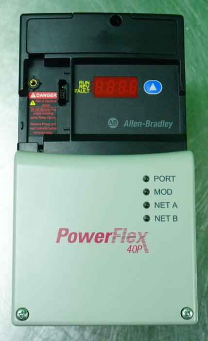 Low Hours Allen-Bradley Powerflex 40P 22D-D1P4N104 1/2HP Tested Good FRN:3.01*