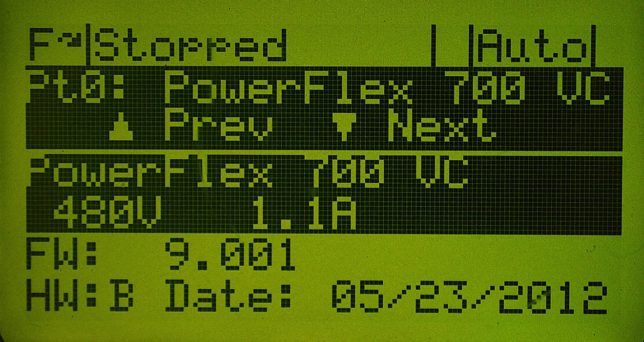 Allen-Bradley PowerFlex 700 1/2 HP 20BD1P1A0AYNAND0 Series B 480VAC Tested 2012