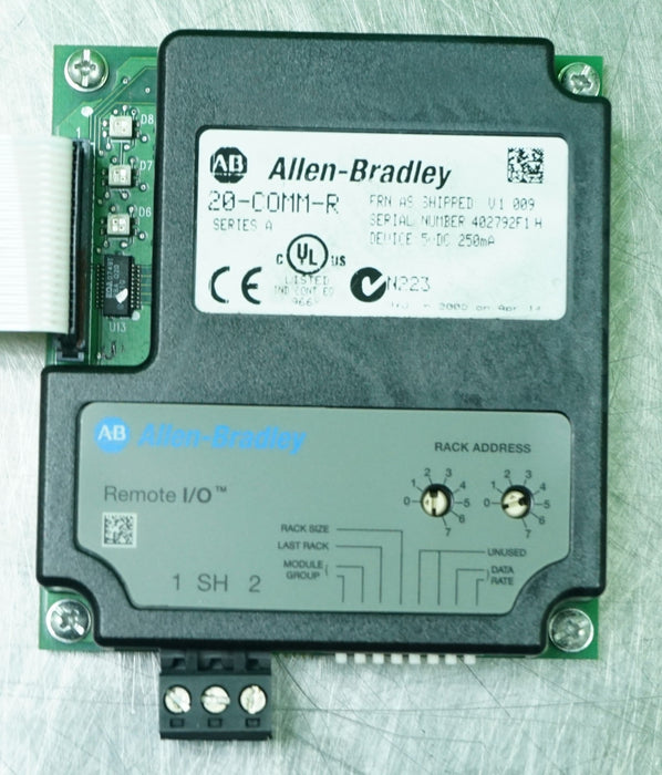 Allen-Bradley 20-COMM-R Series A Remote I/O Adapter Firmware 1.007 Tested Good