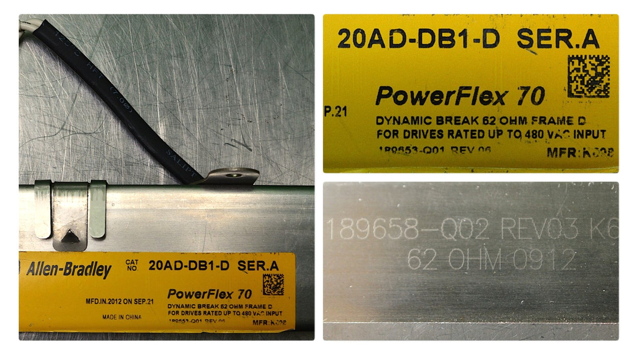 New Allen-Bradley  20AD-DB1-D Series A  Frame D PowerFlex 70 DB Resistor 480 VAC