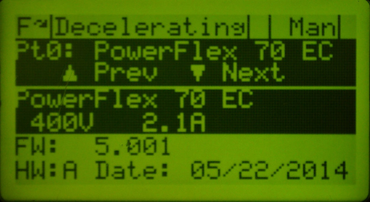 Allen-Bradley 20AC2P1A0AYNANC0 PowerFlex 70 1 HP Tested Good FRN: 5.001