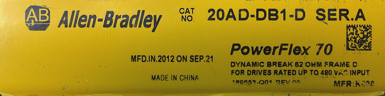 New Allen-Bradley  20AD-DB1-D Series A  Frame D PowerFlex 70 DB Resistor 480 VAC