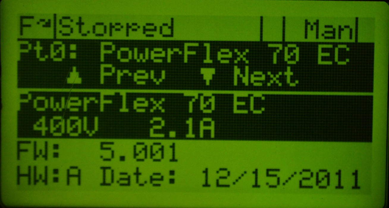 Allen-Bradley 20AC2P1A0AYNANC0 PowerFlex 70 1HP 480V Series A Tested FRN 5.001
