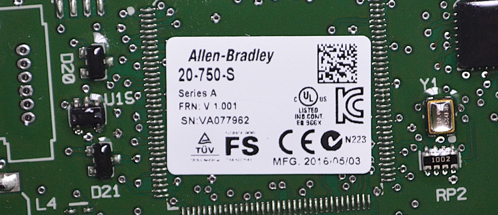 Allen-Bradley 20-750-S Ser. A PowerFlex750 Safe Torque Off Option Module V 1.001