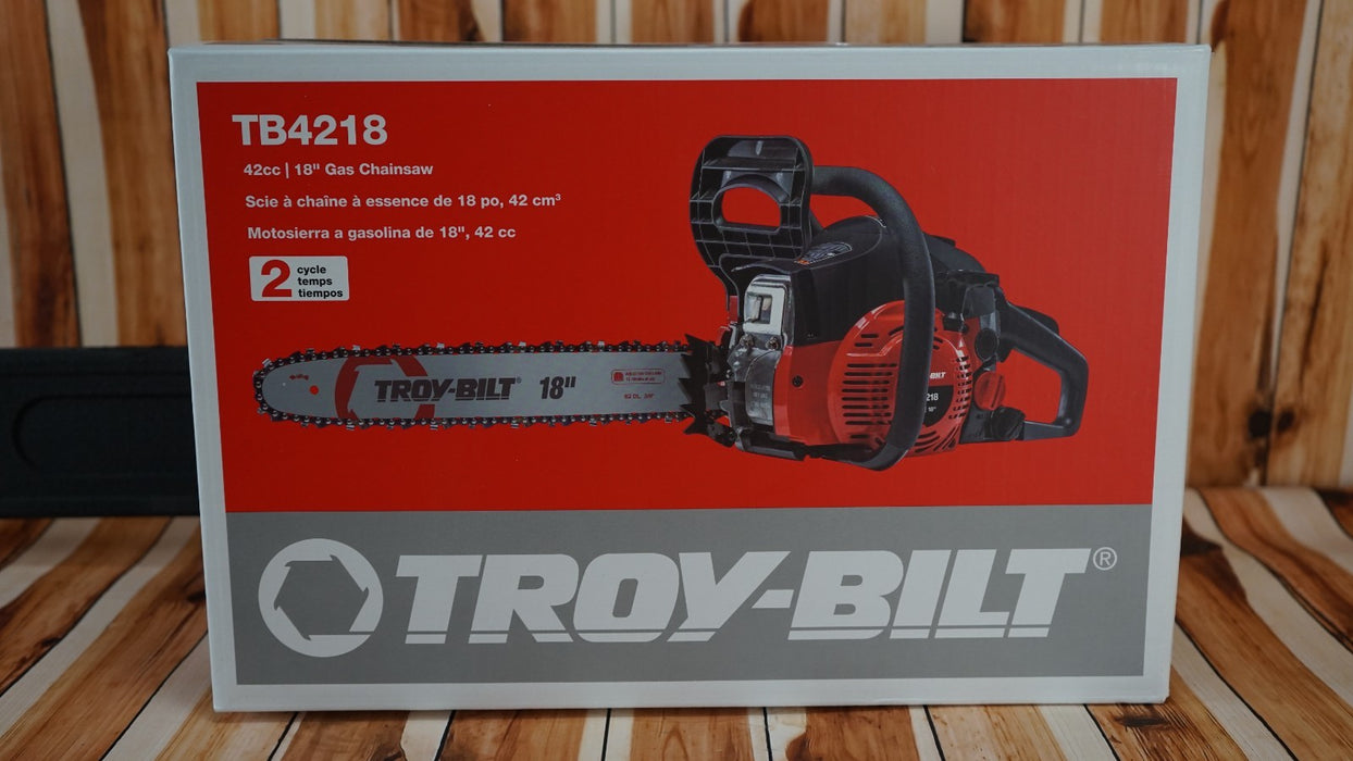 Troy-Bilt 41AY4218766 42cc 18 in. Low Kickback 2-Cycle Gas Chainsaw New