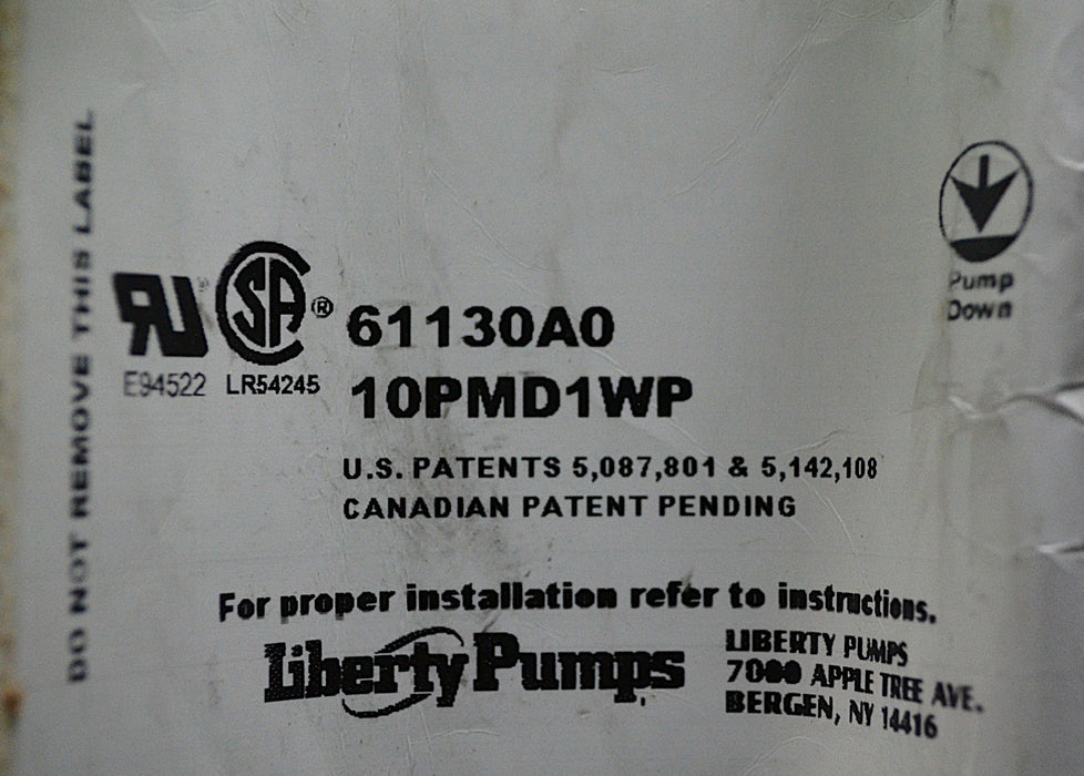 Liberty Pumps LE71A2 Thermal Protected Submersible Sewage Pump 3/4 HP 115V 60Hz