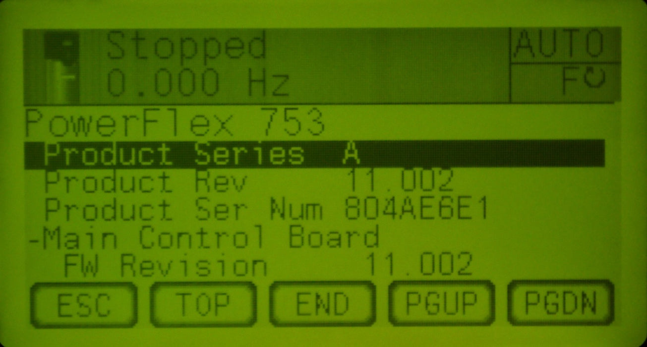 Low Run Time Allen-Bradley 20F11RD3P4AA0NNNNN PowerFlex 753  2HP FRN: 11.002
