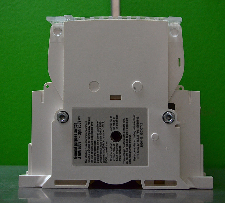 Socomec J60A 38613005 FUSERBLOC Disconnect Switch 60A 600V Class J 3P with Fuses