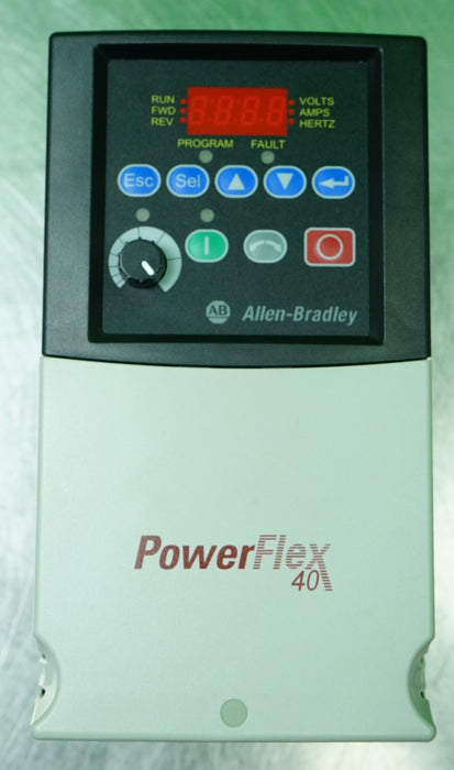 Allen-Bradley 22B-D1P4N104 PowerFlex 40 1/2HP Series A Tested Good FRN:6.01*