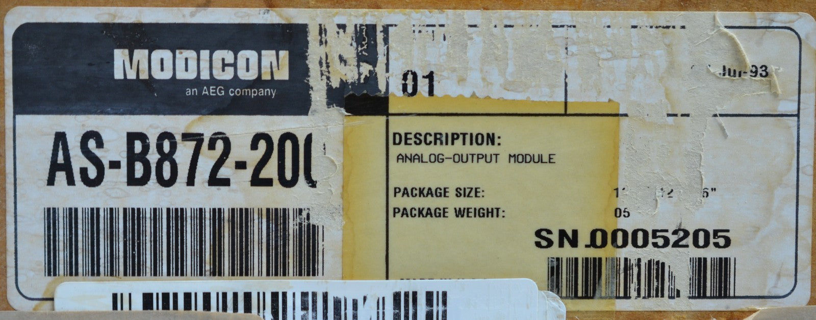 NEW AEG Modicon AS-B872-200 Analog Output Module