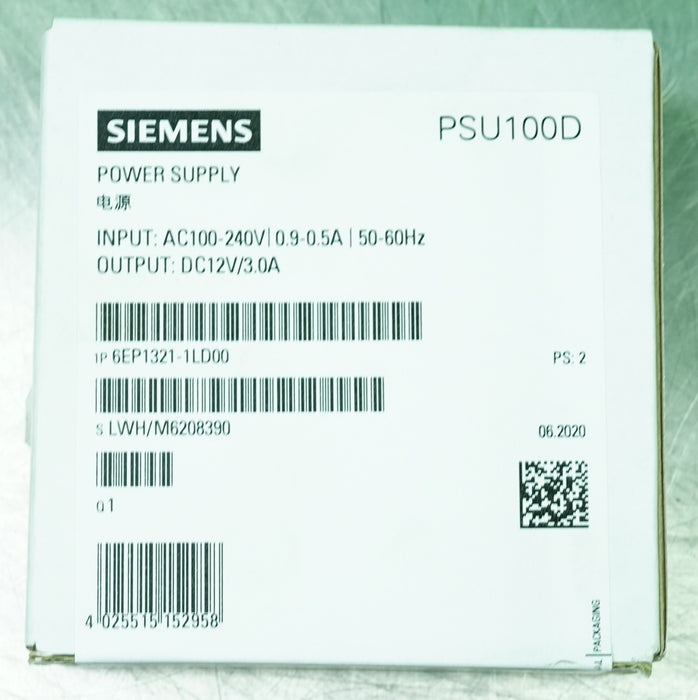 NEW Siemens PLC Power Supply 6EP1321-1LD00 PSU100D IN:ac100-240v OUT :DC12v/3A