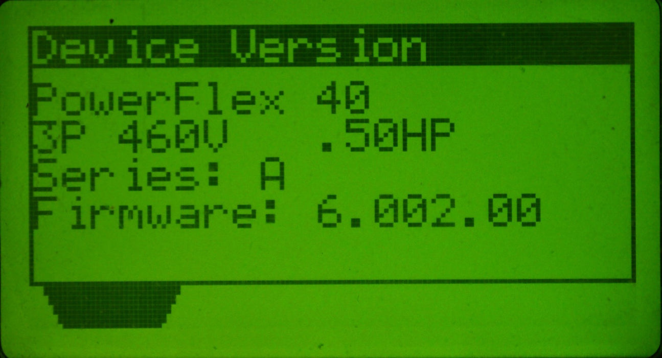 Allen-Bradley 22B-D1P4H204 PowerFlex 40 0.5HP Ser. A FRN: 6.02 Tested (No Cover)