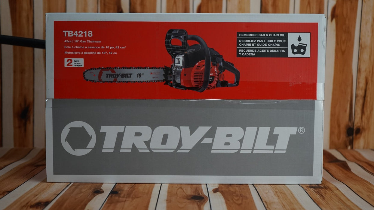 Troy-Bilt 41AY4218766 42cc 18 in. Low Kickback 2-Cycle Gas Chainsaw New