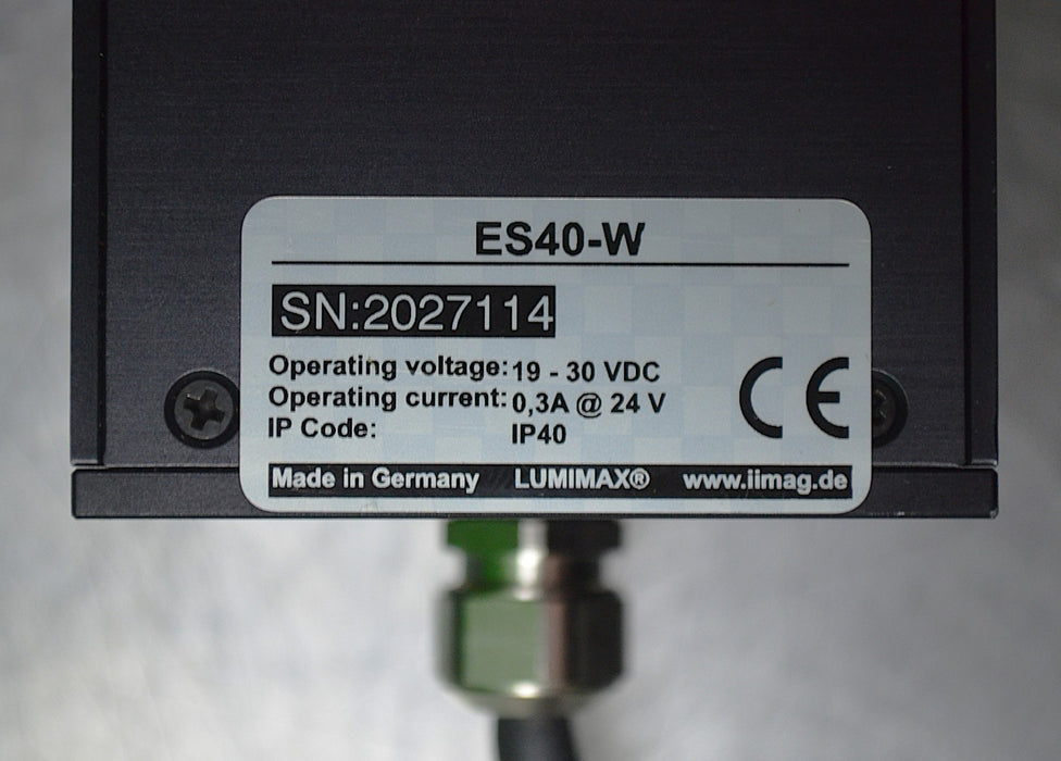 Lumimax ES40-W White LED Coaxial Light Machine Vision Illuminator 40x40mm 19-30V
