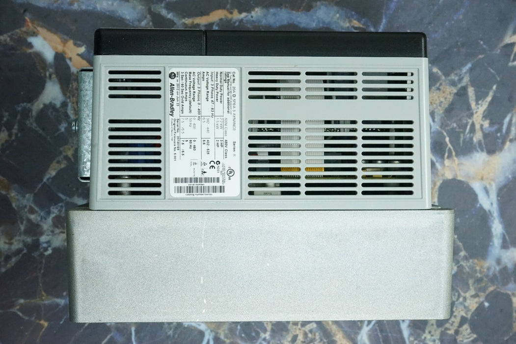 Low Hours Allen-Bradley  20AD5P0A3AYNANC0 70 3 HP 480VAC FRN:5.001 Tested Good