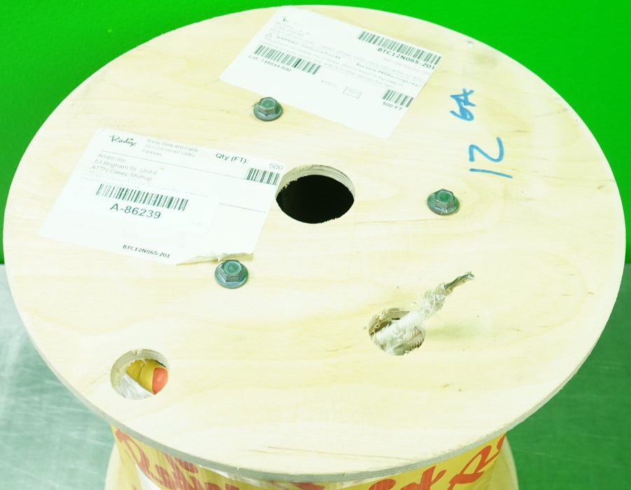 NEW Radix BTC12N065-Z01 MCS Furnace Lead High-Temperature Wire Spool with 500 FT