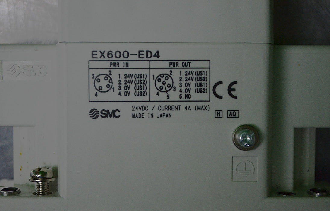 SMC Corporation EX600-ED4 D-Side End Plate 24VDC/Current 4A (MAX), Made in Japan