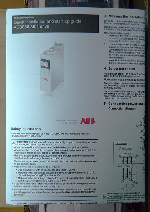 New ABB ACS880-M04-08A0-2+J400 2HP 230V 1.5Kw 3P VFD Compact Industrial AC Drive