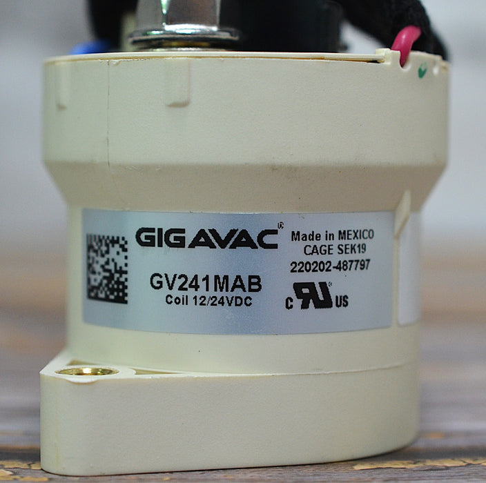 NEW GIGAVAC GV241MAB Sealed Dual Coil Contactor 12/24VDC, White | 400A | SPST-NO