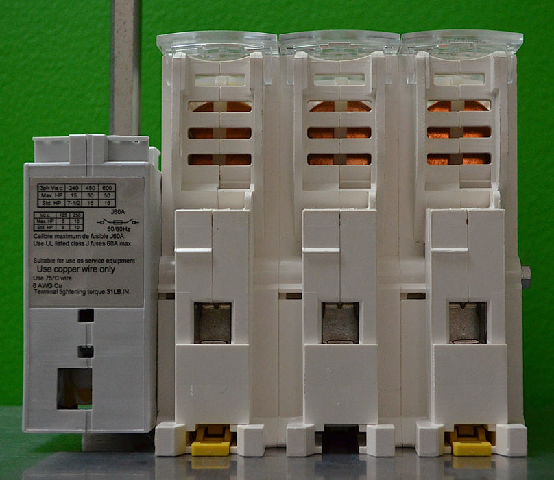 Socomec J60A 38613005 FUSERBLOC Disconnect Switch 60A 600V Class J 3P with Fuses