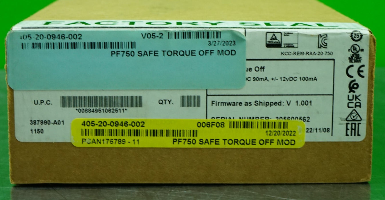 New Sealed Allen Bradley 20-750-S Series A PowerFlex 750 Safe Torque Off Module