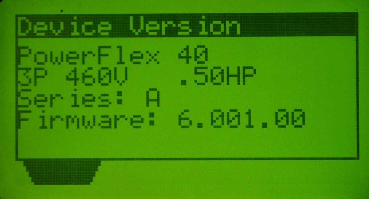 Allen-Bradley 22B-D1P4H204 PowerFlex 40 0.5HP Ser. A FRN: 6.01 Tested (No Cover)