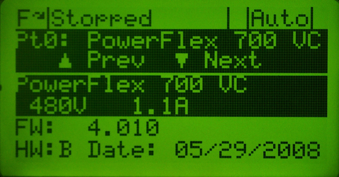 Allen-Bradley 20BD1P1A0AYNAND0 PowerFlex 700 1/2 HP No Control or Cassette Teste