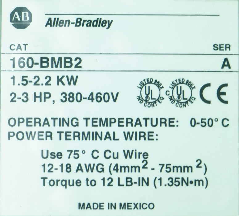 ALLEN BRADLEY 160-BMB2 Dynamic Brake