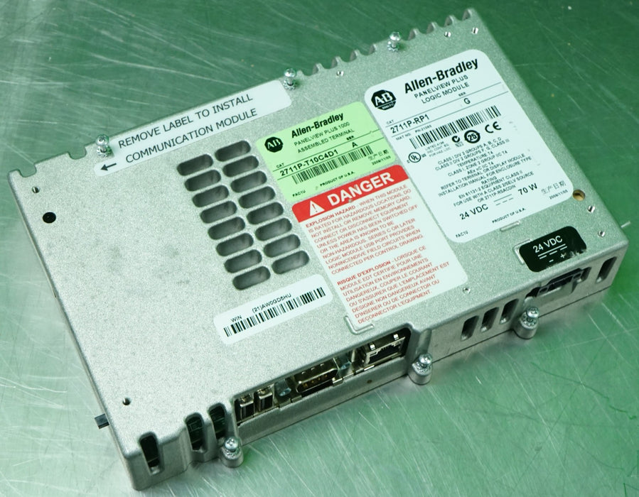 Allen-Bradley 2711P-RP1 SER G Logic Module 64MB FRN 5.10 24 VDC Tested Good