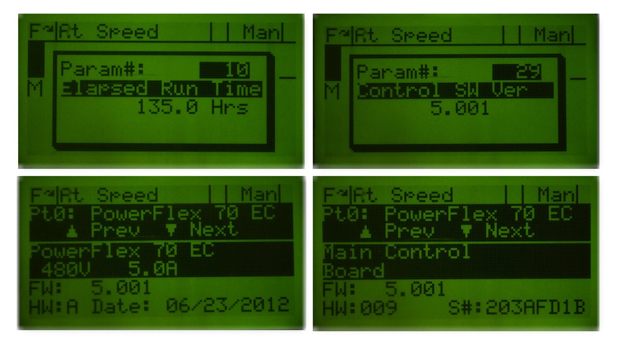 Low Hours Allen-Bradley  20AD5P0A3AYNANC0 70 3 HP 480VAC FRN:5.001 Tested Good