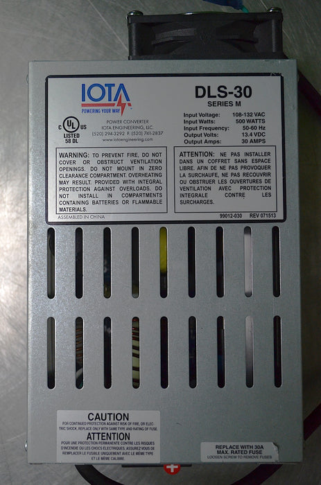IOTA DLS-30 Series M 99012-030 12VDC 30-Amp 500-Watt Power Converter and Charger