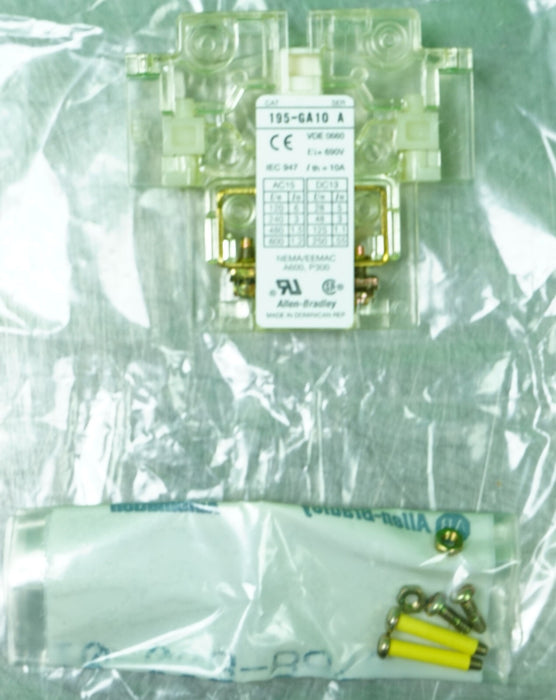 ALLEN BRADLEY 195-GA10 AUXILIARY CONTACT