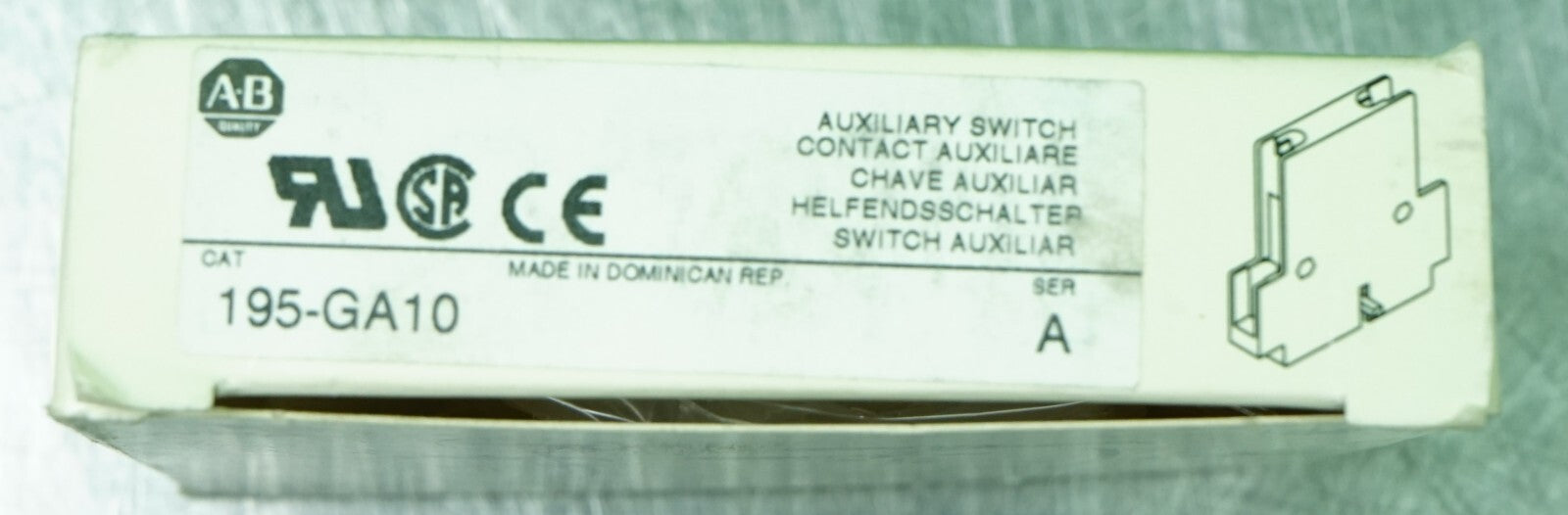 ALLEN BRADLEY 195-GA10 AUXILIARY CONTACT